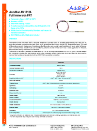 Thumbnail of document Data Sheet - AM1612A Full Immersion PRT
